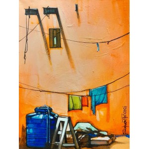 Salman Farooqi, 12 x 16 Inch, Acrylic on Canvas, Cityscape Painting, AC-SF-564